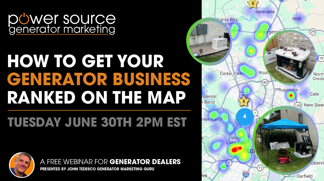 Google Maps Ranking Formula for Generator Dealers